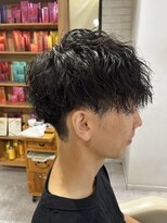 サロンドジョー 鶴見(SALON DE JOE) 【明石】ツイストスパイラルパーママッシュツーブロックフェード