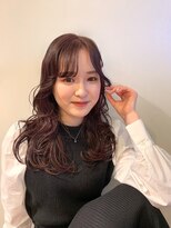 リブロ(LiBro) チェリーブラウン大人ガーリーウェーブミディアム似合わせカット