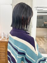 ノエ(noe) 切りっぱなしボブ×透け感グレージュ