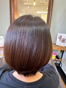 ピース 大島店(Peace) 髪質改善カラー／ショートボブ／ショートヘアー／50代／40代