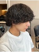 マッシュスパイラルパーマツイストスパイラル波巻きメンズ