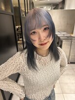 ジュエム(jouerm)&nbsp;レイヤーカット冬カラーハイトーンブリーチカラーミルクティー