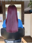 20代30代40代◎大人可愛い小顔ストレートパープルカラー