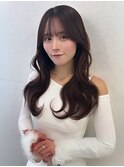 ダークブラウン 顔周りカット 美髪 艶トリートメント 10代20代