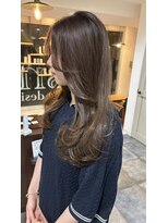 リズム(lysm)&nbsp;ロングレイヤー × オリーブベージュ