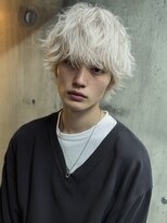 ネハス 名古屋栄店(nehus.) MEN’S HAIR/ブルーブラック/フェザーパーマ/ハイライト