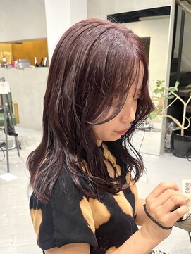 ヘアーアイスカルテット(HAIR ICI QUARTET) 20代30代◎暖色カラーレイヤーで韓国風くびれヘア