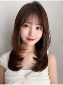 セミディモテ髪大人可愛いくびれヘア愛され夏エアリーカール