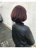 レトロヘア ボリュームカールボブ×テラコッタブラウン暖色系