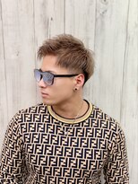 メンズ レオ 天六店(men's LEO) 【メンズショート】ジェットモヒカン×ミルクティベージュ