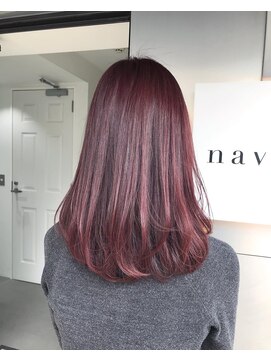 ネイヴィル(navile) ◎ブリーチなし　ピンクブラウン
