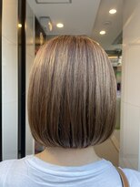 ルイス(L'wis)&nbsp;まとまり、綺麗なボブ♪ブリーチなしベージュ♪代表朝長