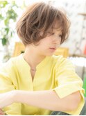 インナーカラー小顔くせ毛風パーマボブc川口20代30代40代