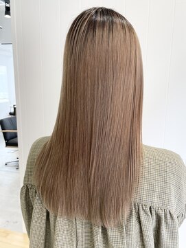 ビューバイネオリーブ 用賀店(Beau'r by neolive) グレージュカラーボブウルフ黒髪ココアベージュ