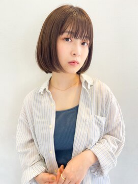 大人可愛い 代30代女性 ボブ 新田辺 L ハピネス クローバー 新田辺店 Happiness Clover のヘアカタログ ホットペッパービューティー