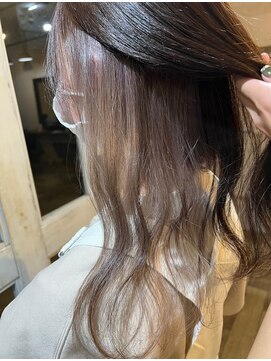 リッカヘアー(Ricca hair) 大人可愛いワンカールロングミルクティーベージュ