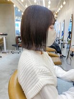 ロンドシエル 横浜(Lond ciel)&nbsp;フルバング切りっぱなしボブ【久保田夢美】横浜ショコラアッシュ