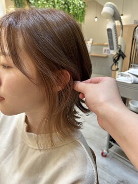 アドラーブル けやき通り店(adorable) 大人可愛い大人美人小顔立体カットインナーカラー透け感