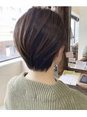 20代30代大人可愛い秋冬ショートヘアミルクティーブラウン