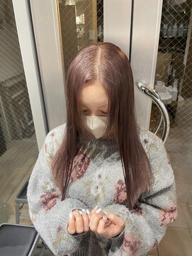 アルカナ 明治神宮前原宿(ARCANA) 黒髪グレーベージュレイヤーロング前髪パーマ アッシュブラック