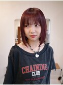 【ボルドーカラー/阿部達哉】ボブ/ミディアムボブ/内巻きボブ