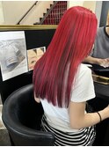 -高知 id-【白髪ぼかし】派手赤アンブレラとインナー