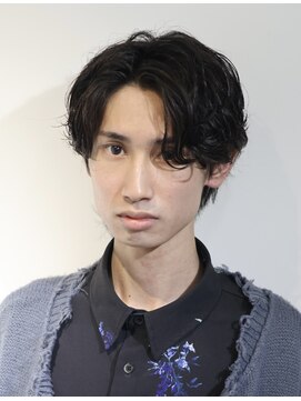 メゾン(Maison) シースルーセンターパート/シャドウパーマ／ダークアッシュ