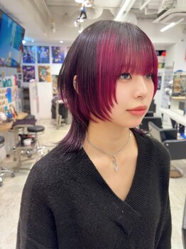 トーキョー オタクヘアー(TOKYO OTAKU HAIR)の写真/渋谷で推しカラーの表現はダブルカラー/インナーカラー/テールカラー/ケアブリーチこれらで無限大っ