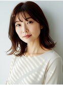 外ハネミディアムスタイル×ナチュラル