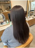 ナチュラルストレートとほんのりラベンダーグレージュ