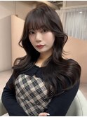 #50/韓国/韓国風/レイヤーカット/後れ毛/くびれヘア/前髪/表参道