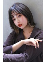 ブラン 栄(Blanc)&nbsp;【Blanc】切りっぱなしボブ＿ハイライトカラー＿インナーカラー