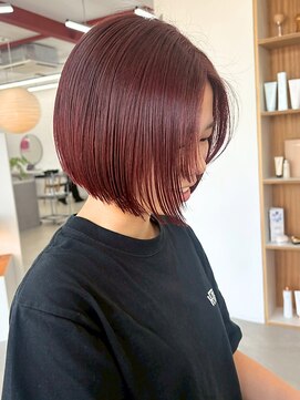 アム(am) ケアブリーチカラー/ローズブラウン/レイヤーカット