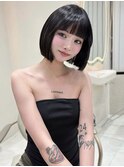 20代30代人気レイヤーカット韓国ヘアーワンホンヘアレイヤーボブ