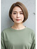 *ショートボブ/ショートヘア/脱白髪染め/白髪ぼかし/髪質改善