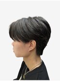 黒髪韓国風◎センターパートで大人爽やかマッシュ