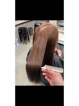髪質改善縮毛矯正レイヤーカット/透明感カラー/縮毛矯正