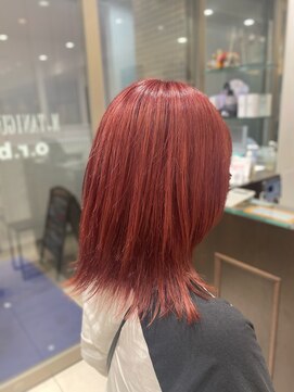 ブリーチあり【レッドオレンジ】