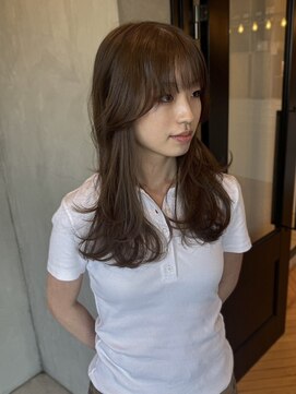 ラヴィズム 長岡店(LUVISM) 韓国/顔周りレイヤー/ダブルカラー/ベージュ/前髪新潟長岡宮関◆