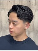 毛流れセンターパート/ニュアンスパーマ/フェザーパーマ