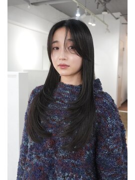 ミヨン 京都烏丸店(miyon) 【miyon】韓国レイヤーカット×暗髪カラー×髪質改善