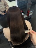 黒髪クラゲヘアー/オリーブグレー/小顔ココアベージュ