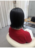 生質感ストレート × 透明感ケアカラー