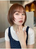 結べる長さのボブ/ハッシュカット/レイヤーウルフカット/顔周り