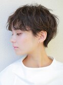 ベリーショートのゆるめパーマスタイル◎