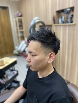 メンズヘアー ハサミ(men`s hair) サイドアップバング&ショートブロック