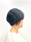 小顔ショートウルフ/艶カラー/ショート/40代50代60代/白髪染め