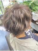 ベージュ×パープル