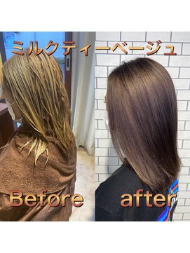 アース 武蔵境店(HAIR & MAKE EARTH) ミルクティーベージュカラー