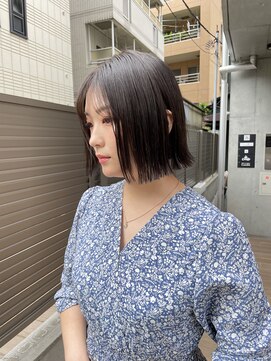 サク(Sac.) 赤み消しグレージュ×外ハネボブ　Sac.栃木優佑